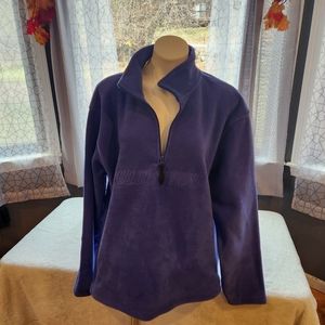 B1G1! COZY! NWT Old Navy 1/4 Zip Fleece | Blue | Embroidered | Pockets!